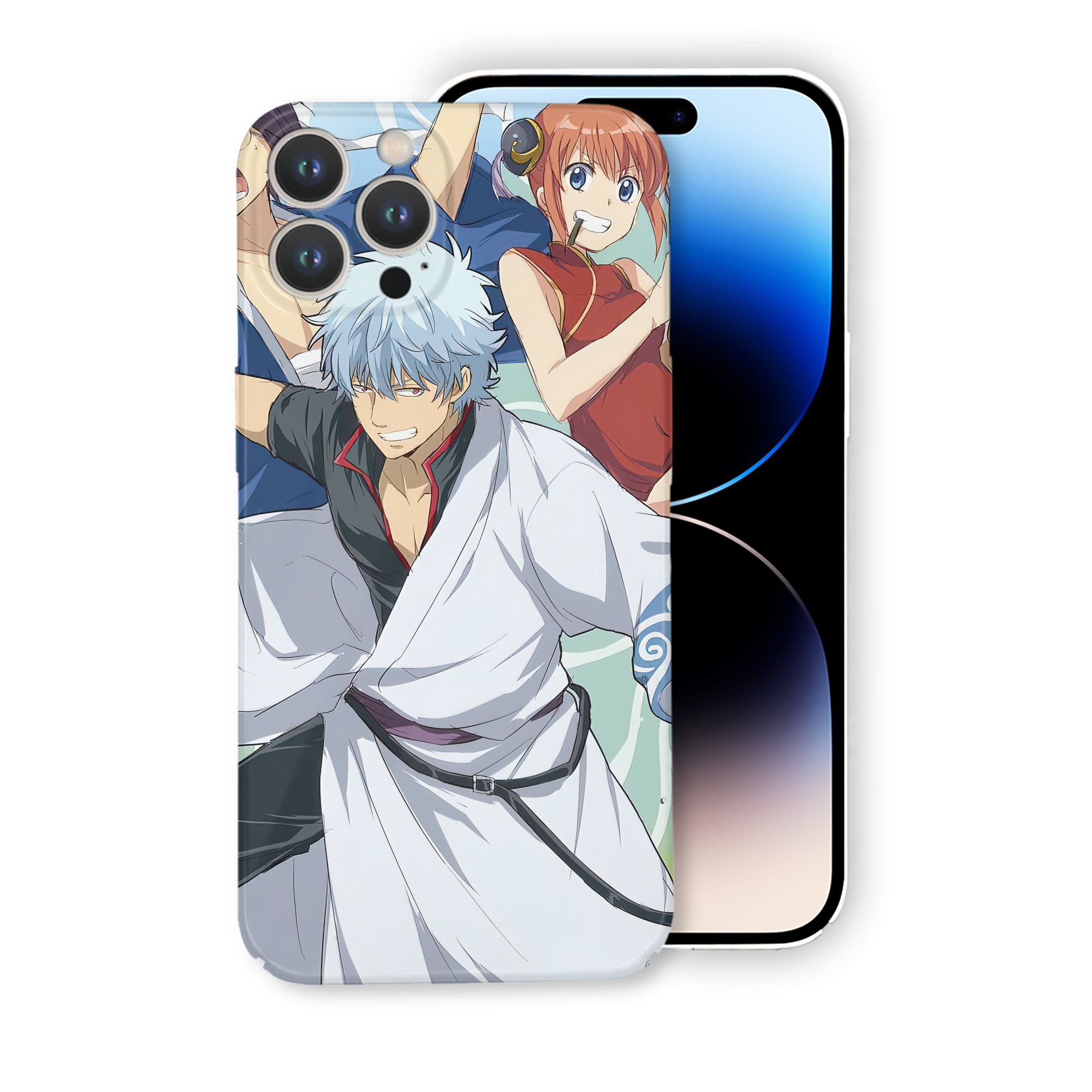 （画像用） ぎんたま 坂田銀時（さかたぎんとき） 神楽 志村新八（しむら しんぱち） GINTAMA Sakata Gintoki Kagura Shimura Shinpachi 【iPhone 14シリーズ対応】ハードケース